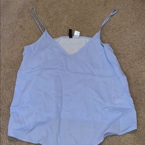 Blue and white tank top